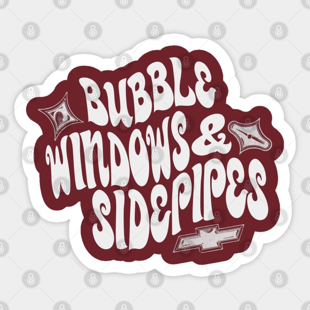 Bubble Windows & Side Pipes! (White) Sticker by NextGenVanner